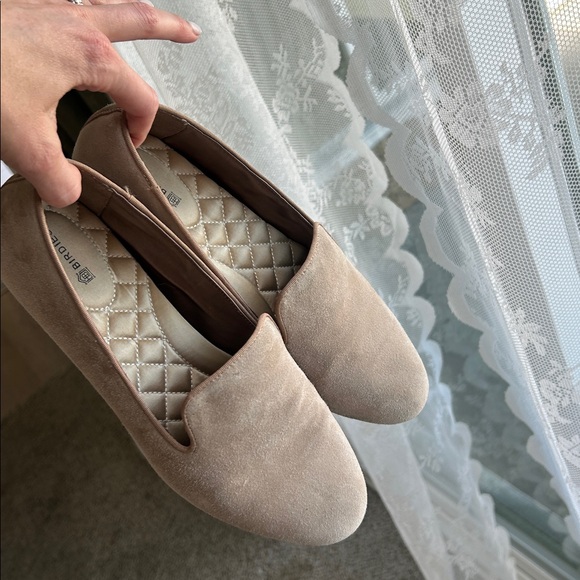 Birdies Starling Slip-On Flats Tan Suede Size 8 - Picture 7 of 8